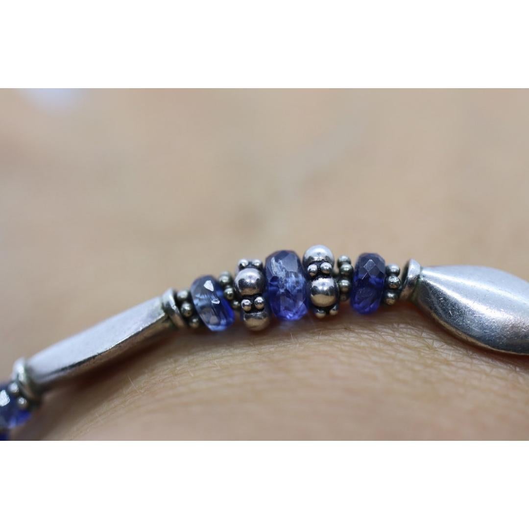 Laura Gibson & Gibson Bracciale. In argento 925 e con gemme sfaccettate pendenti - Topazio in vendita 2