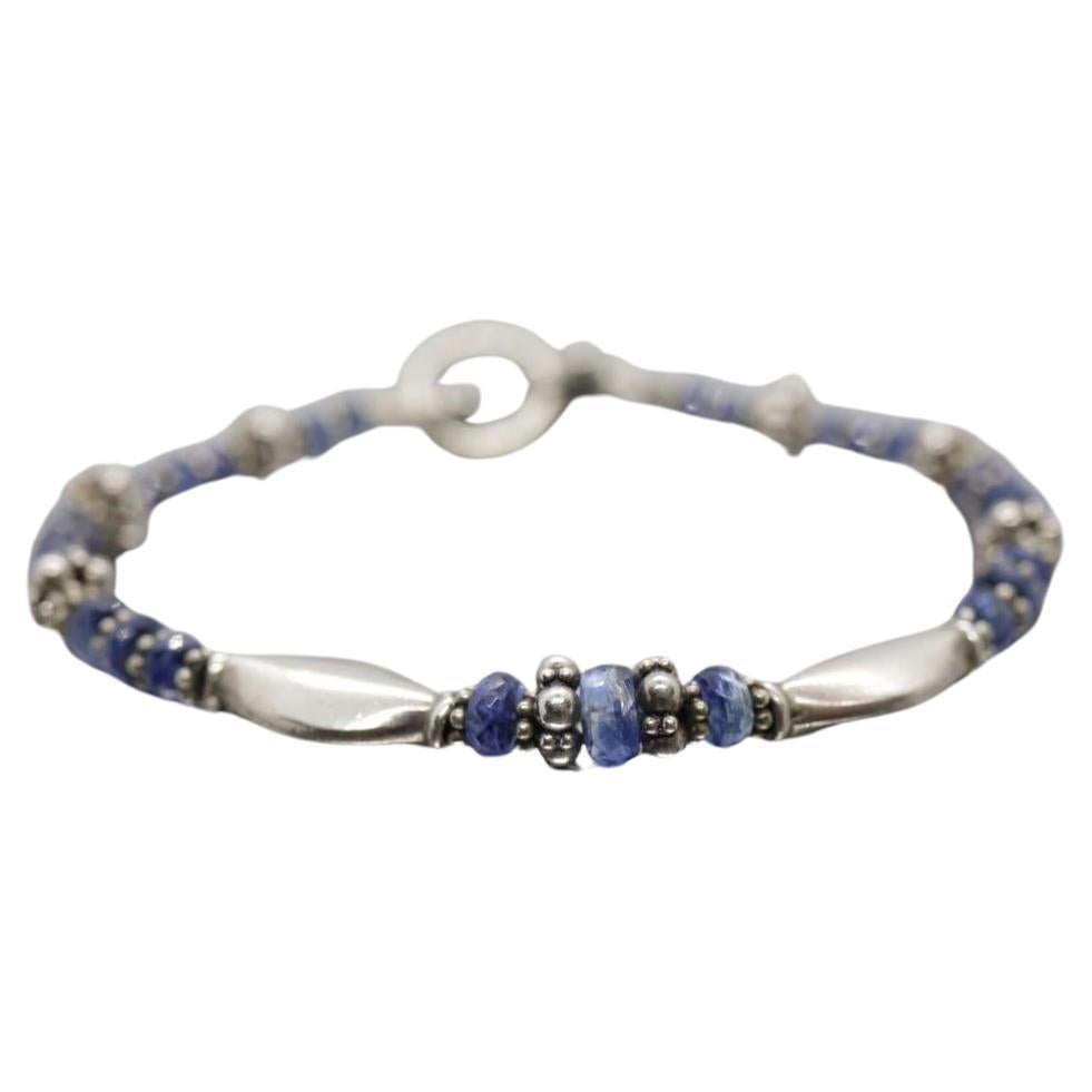 Laura Gibson & Gibson Bracciale. In argento 925 e con gemme sfaccettate pendenti - Topazio in vendita