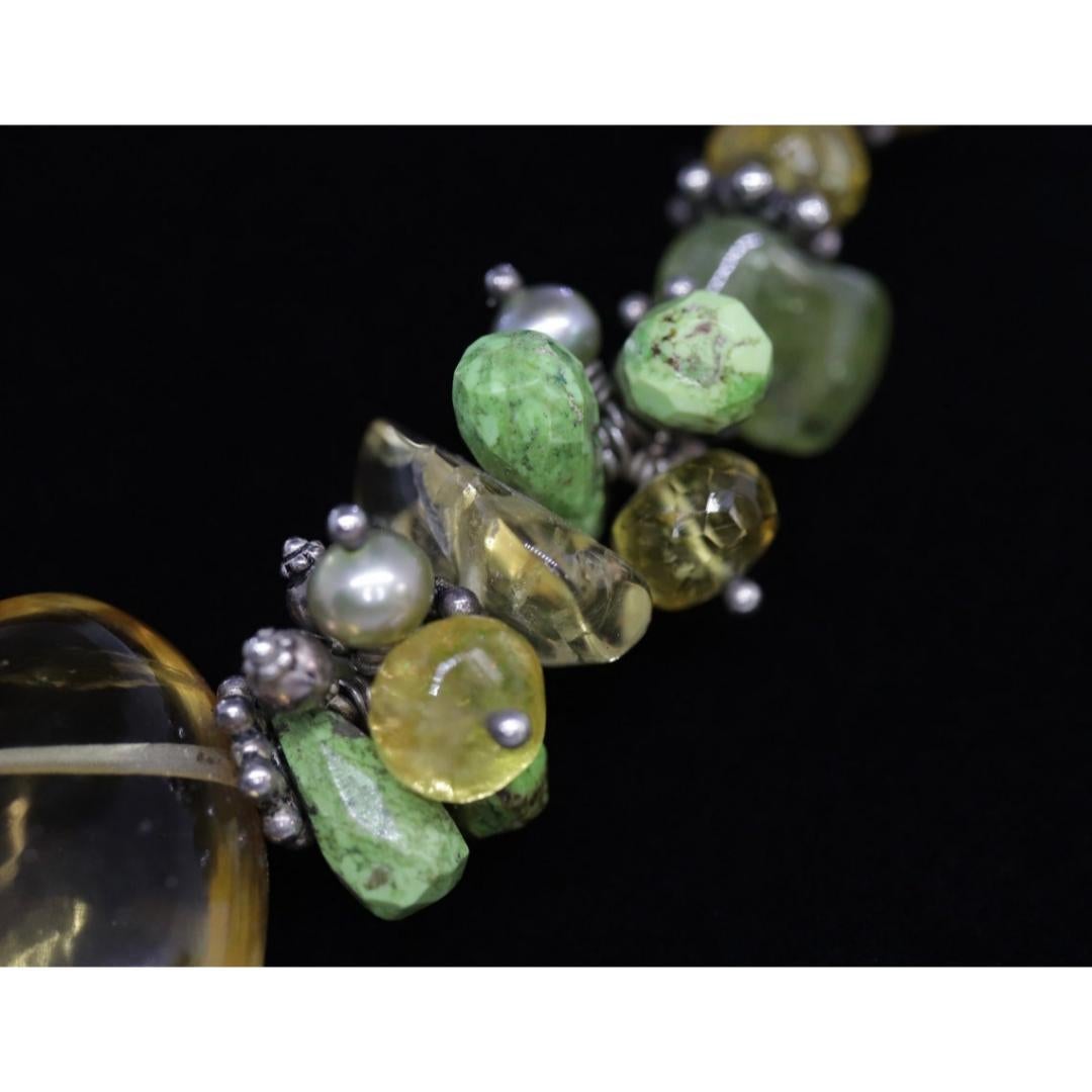 Donna Laura Gibson & Gibson Collana a girocollo. Gibson & Gibson Sterling Citrine Dangling Candy multi-gem in vendita