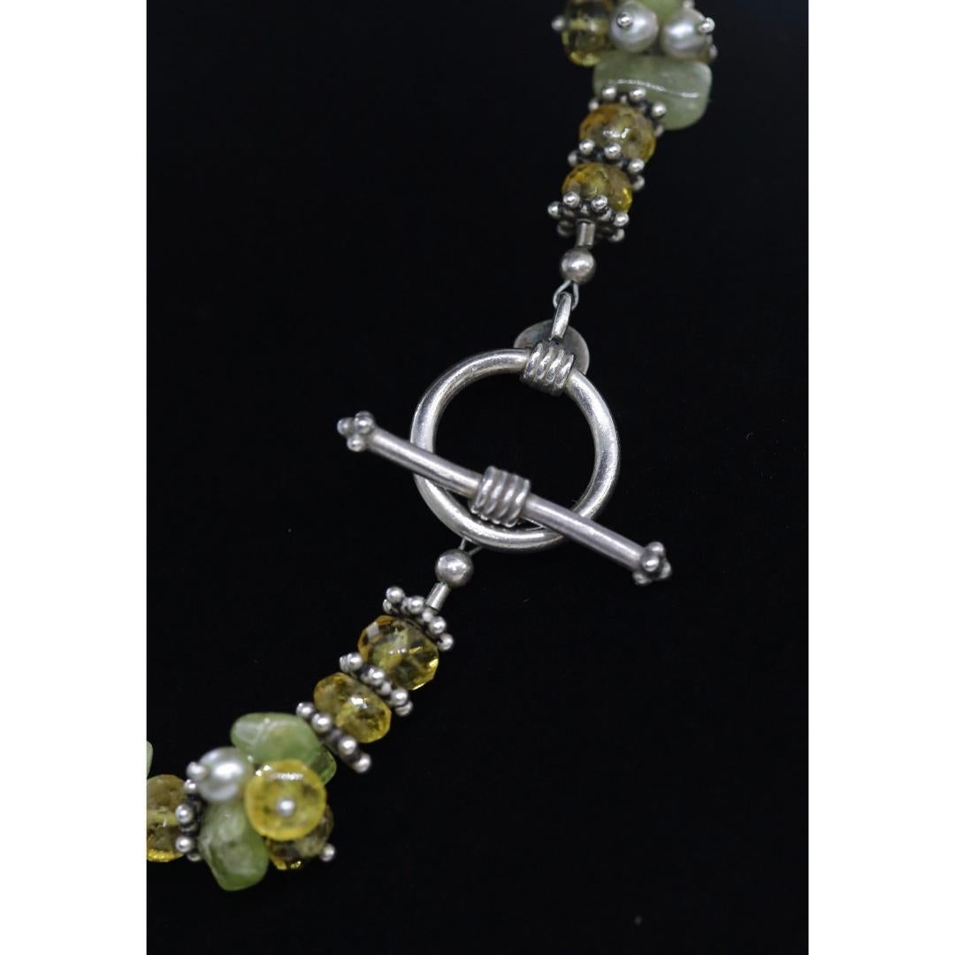 Laura Gibson & Gibson Collana a girocollo. Gibson & Gibson Sterling Citrine Dangling Candy multi-gem in vendita 3