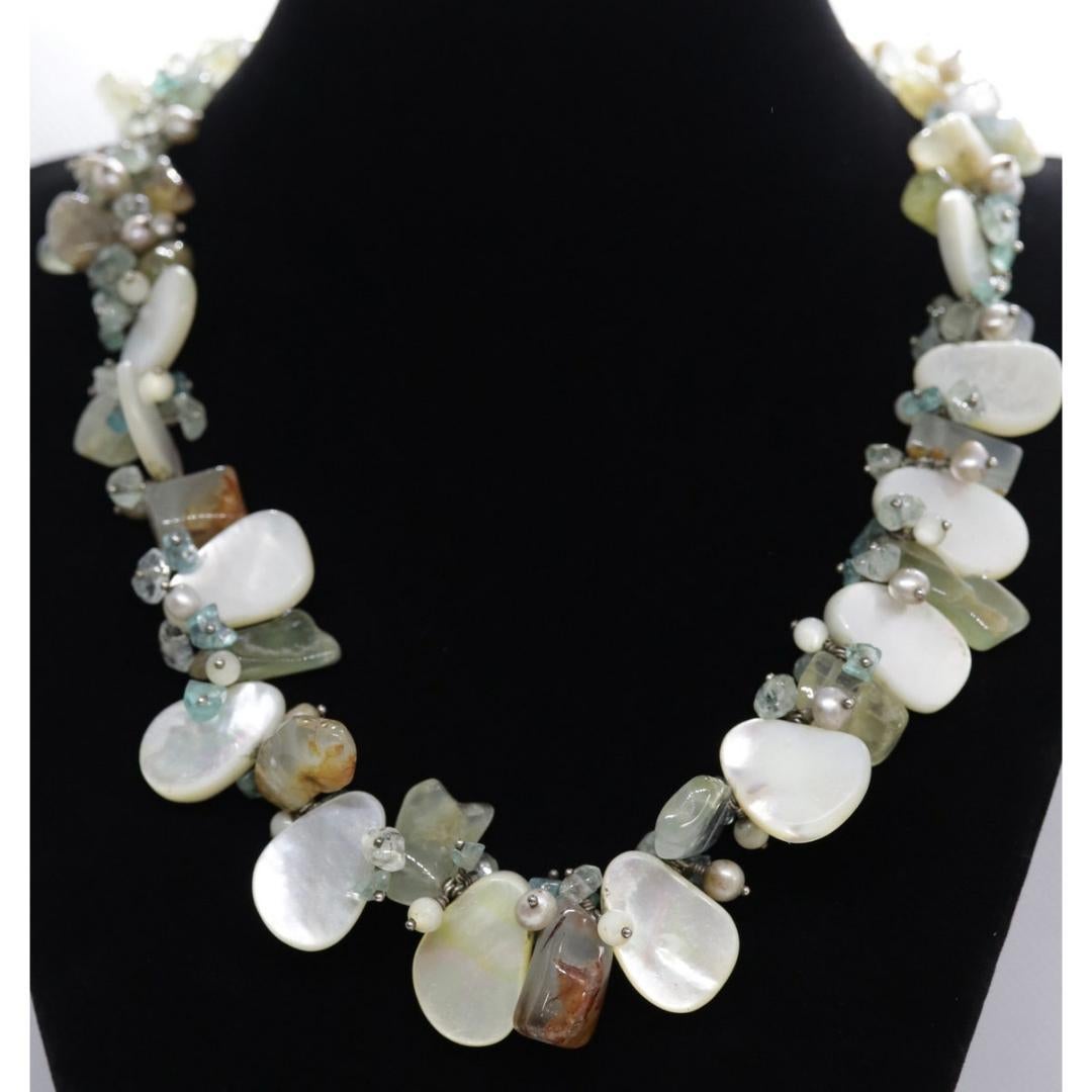 Laura Gibson Halskette. Gibson Sterling Silber Perlmutt Dangling Candy Damen im Angebot