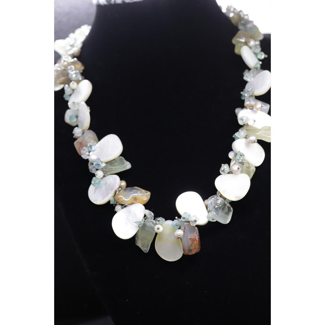 Laura Gibson Halskette. Gibson Sterling Silber Perlmutt Dangling Candy im Angebot 2