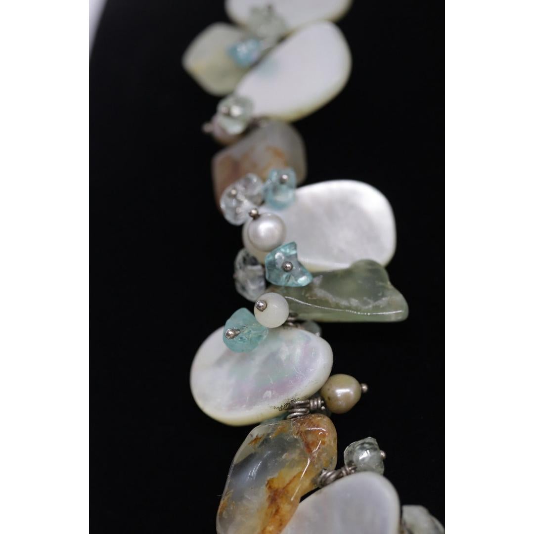 Laura Gibson Halskette. Gibson Sterling Silber Perlmutt Dangling Candy im Angebot 4