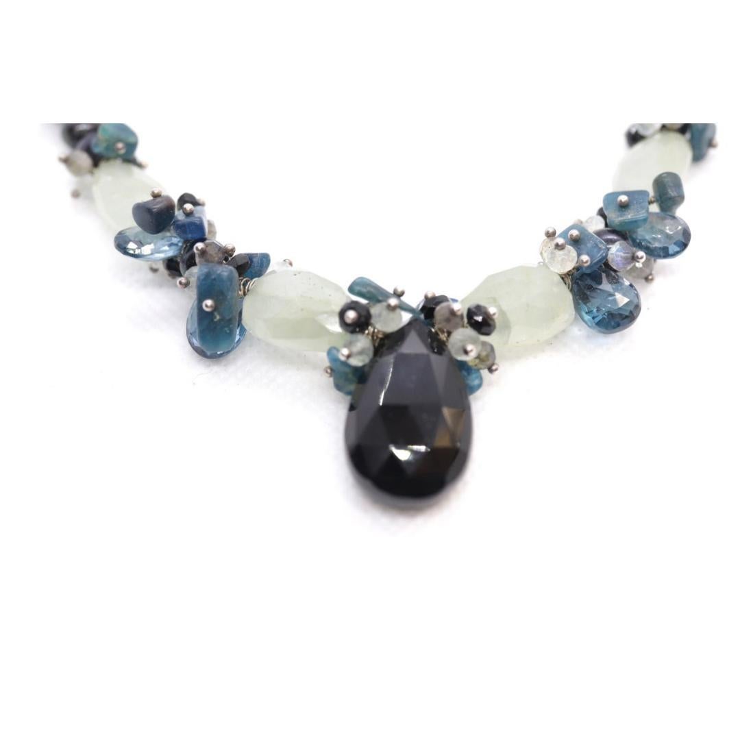 Donna Laura Gibson & Gibson Collana. Gibson & Gibson in argento Sterling Onyx Dangling Candy multi-gem in vendita