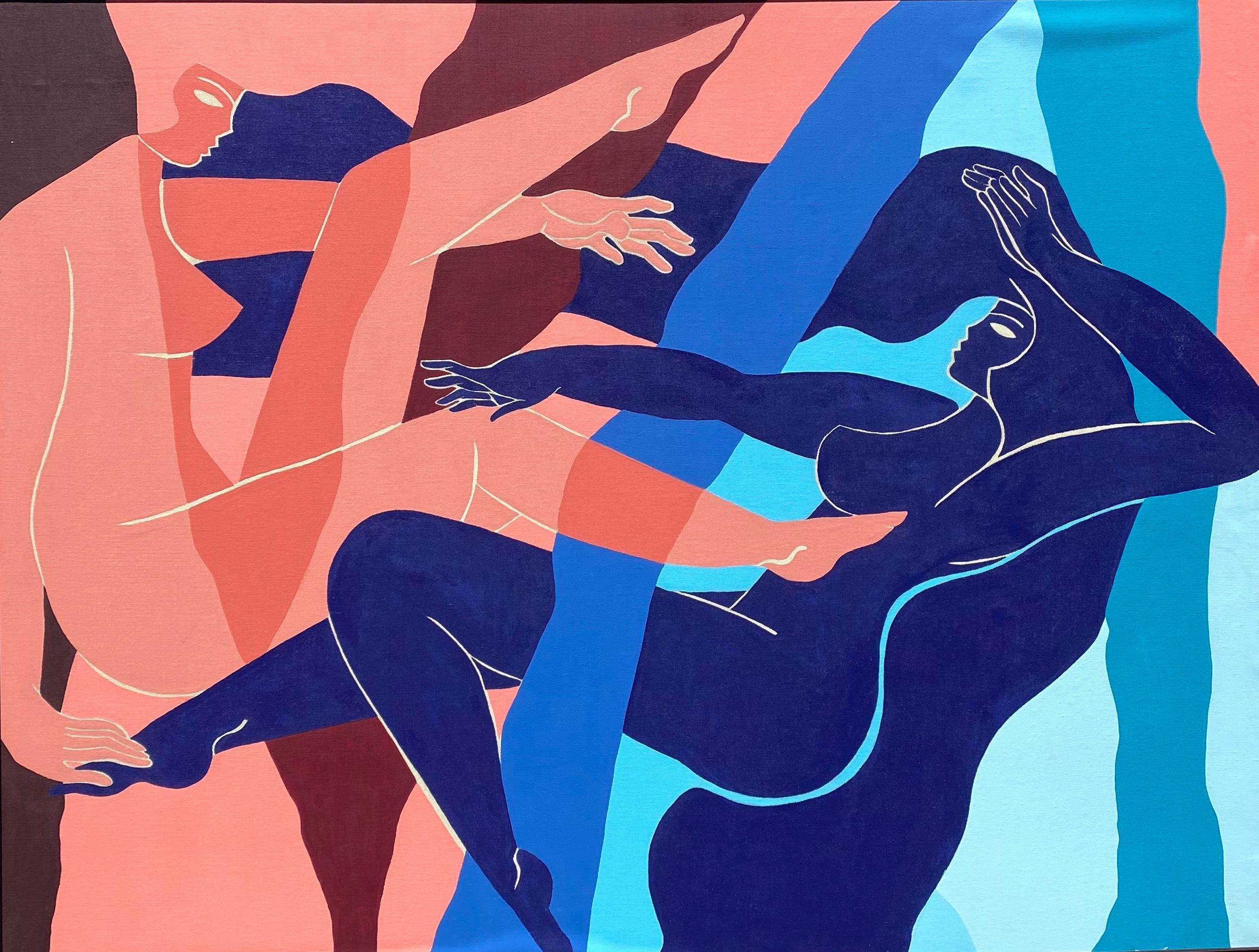Laura Gonballes Nude Painting – Häfen II