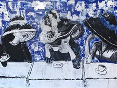 Life Luxury & CafÃ, peinture, acrylique sur toile