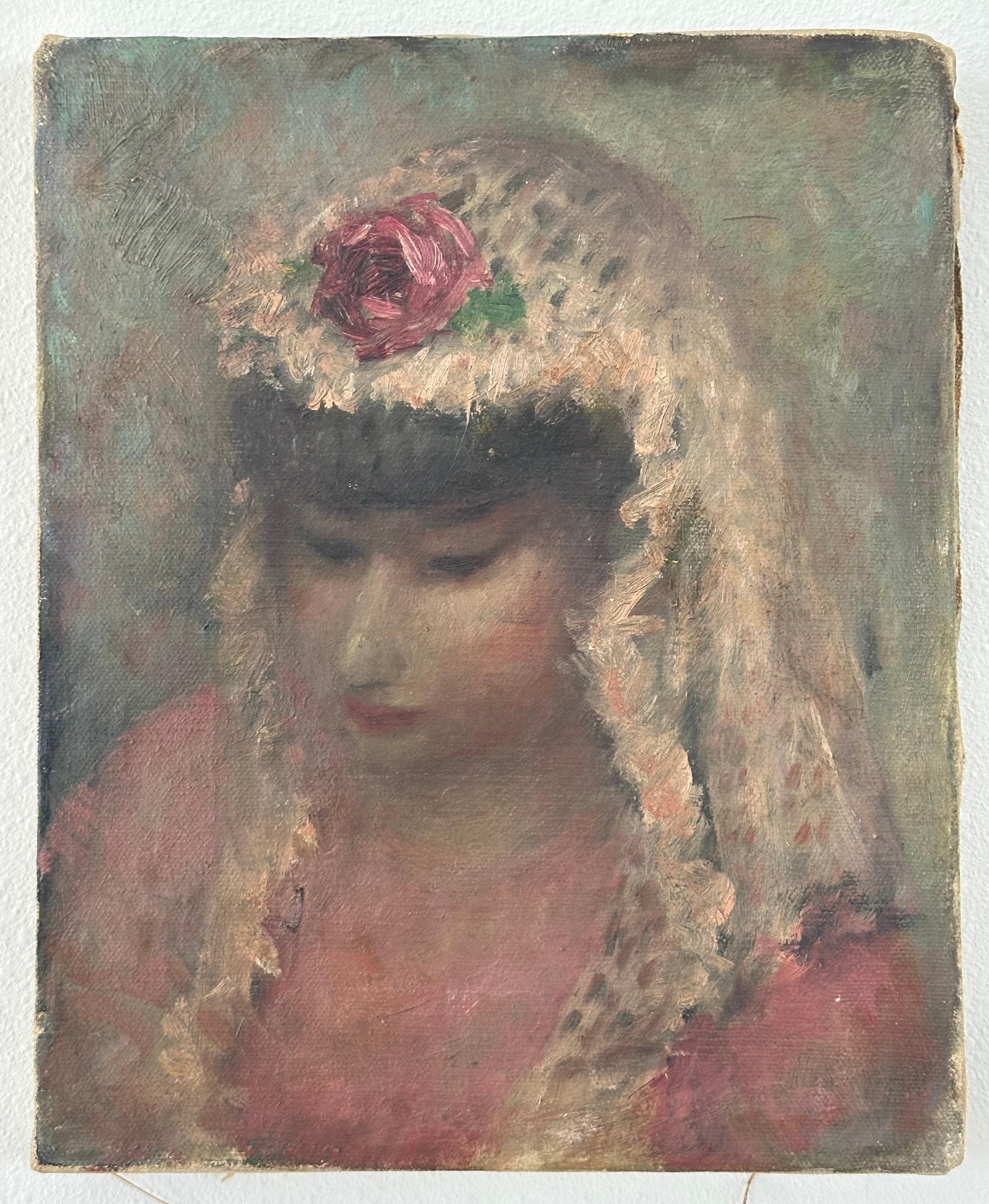 Laura Greenwood Portrait Painting - Art Deco Portrait of a Woman