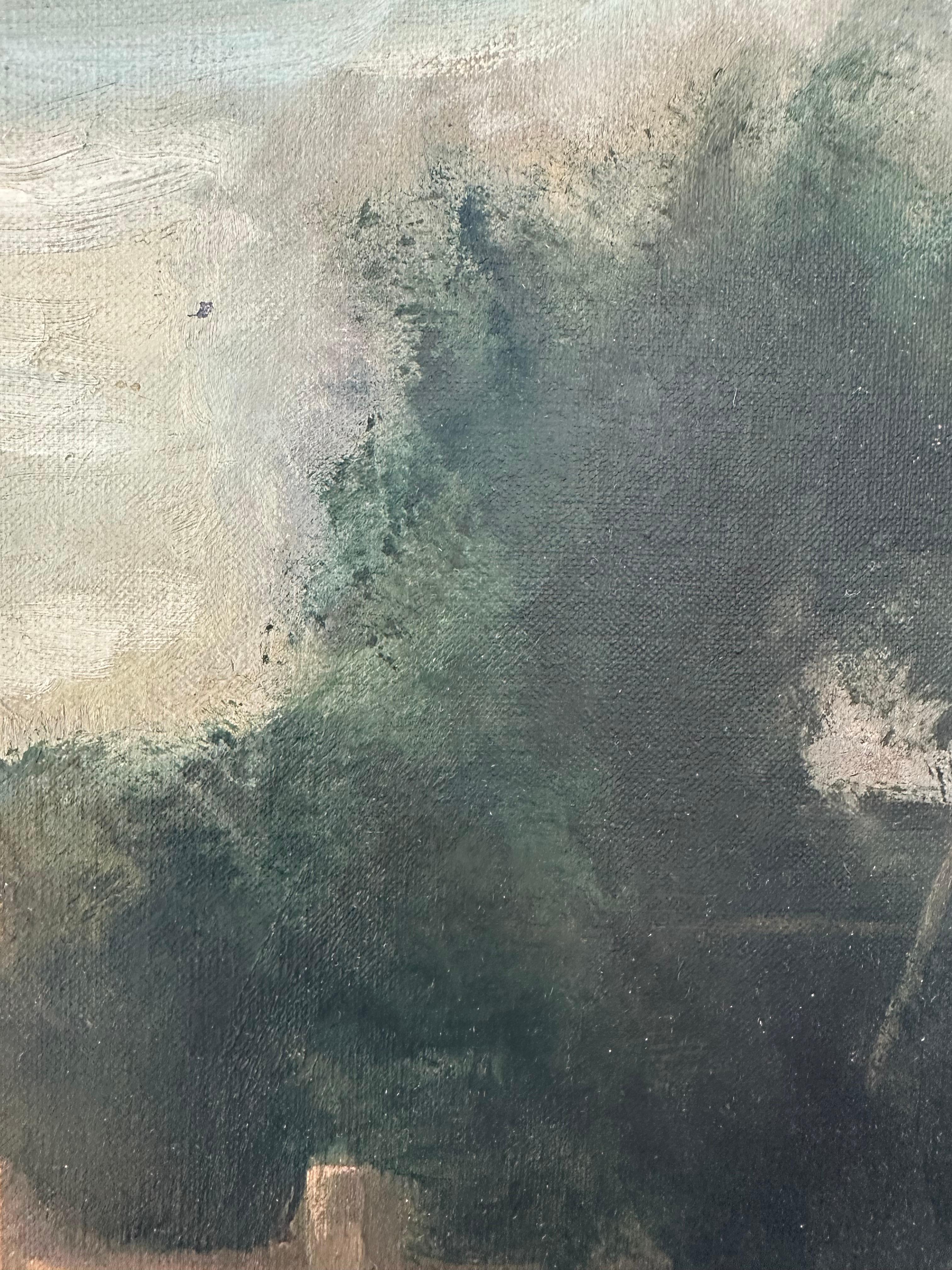 Manayunk PA Philadelphia Landscape - Landscape Painting Nero di Laura Greenwood