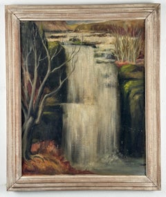 Antique Waterfall Landscape