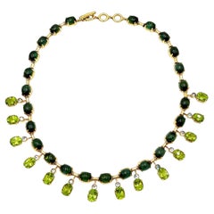 Laura J Oval Multi Gem Link Necklace