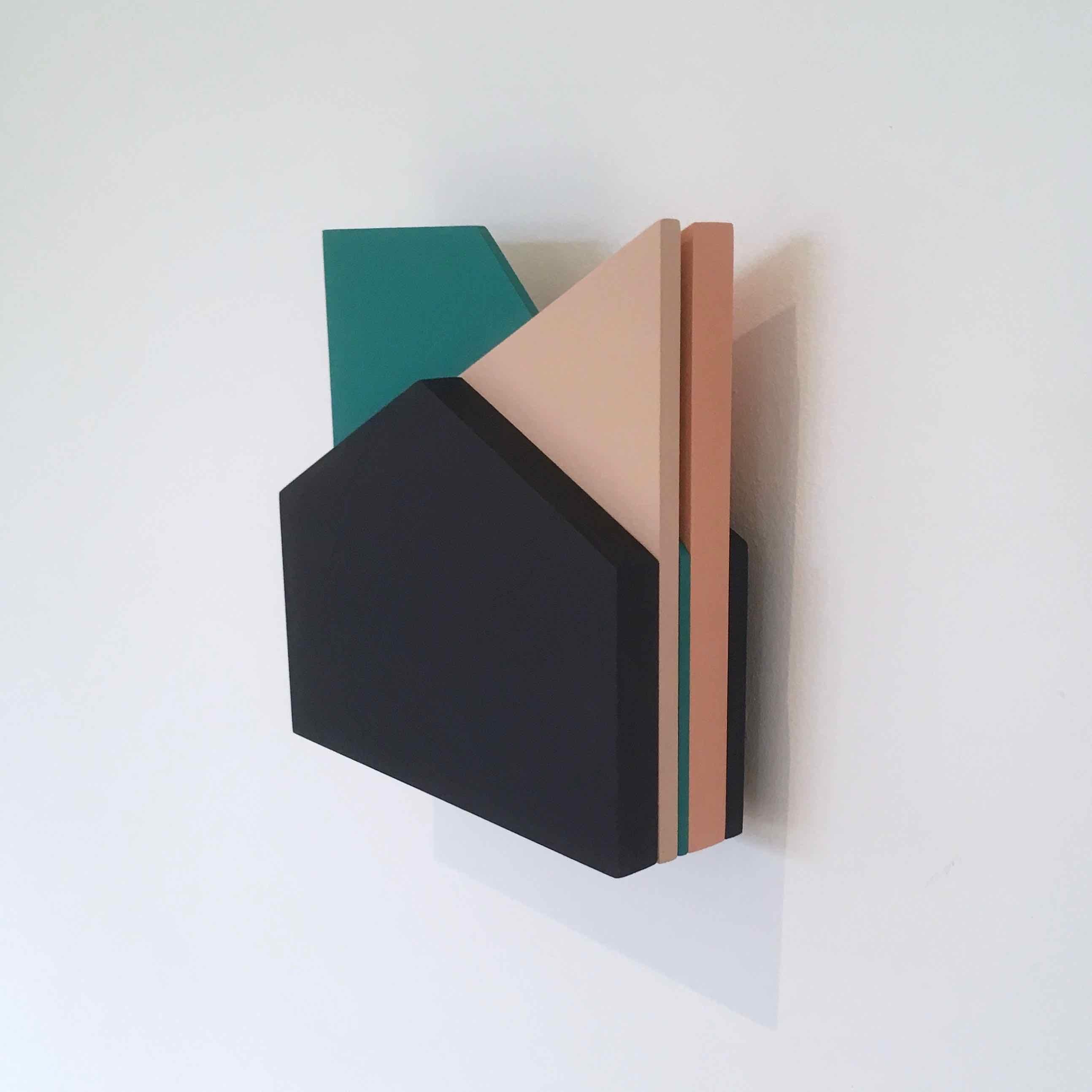 Perspective Study 006, 2019, Wooden board and paint, 5 1/2 × 5 1/2 × 1 3/5 in, 14 × 14 × 4 cm by Laura Jane Scott

Laura Jane Scott’s desire for formal simplicity through geometric form and striking use of colour has enabled her to produce a body of