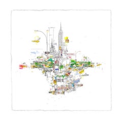 Central Park, New York, detailed cityscape limited edition print