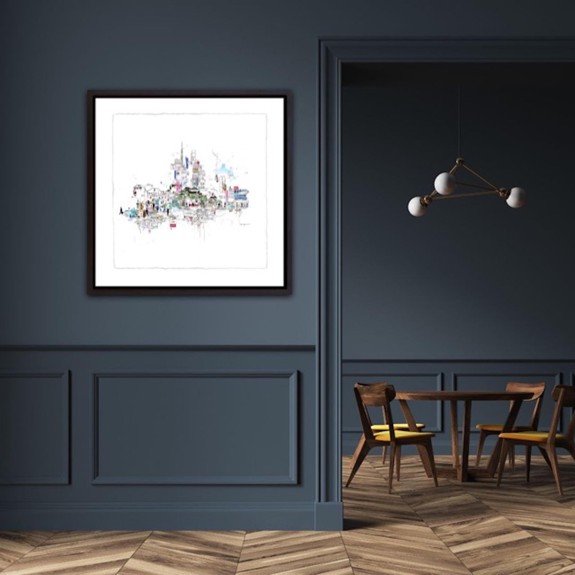 Laura Jordan
Tokio Lichter
Druck in limitierter Auflage mit handgefertigtem Bleistift, Collage und Aquarell-Overlay
Auflage von 20 Stück
Bildgröße: H 39cm x B 50cm
Blattgröße: H 60,5cm x B 60,5cm x T 0,1cm
Ungerahmt verkauft
Bitte beachten Sie, dass