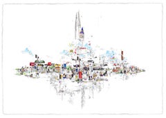 We are London Landscape, contempoary cityscape screen print