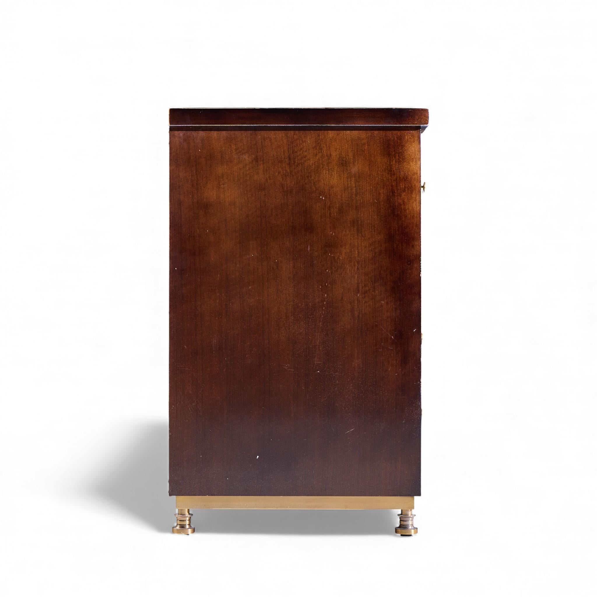 Americano Laura Kirar for Baker Dansu Walnut and Brass Credenza in vendita