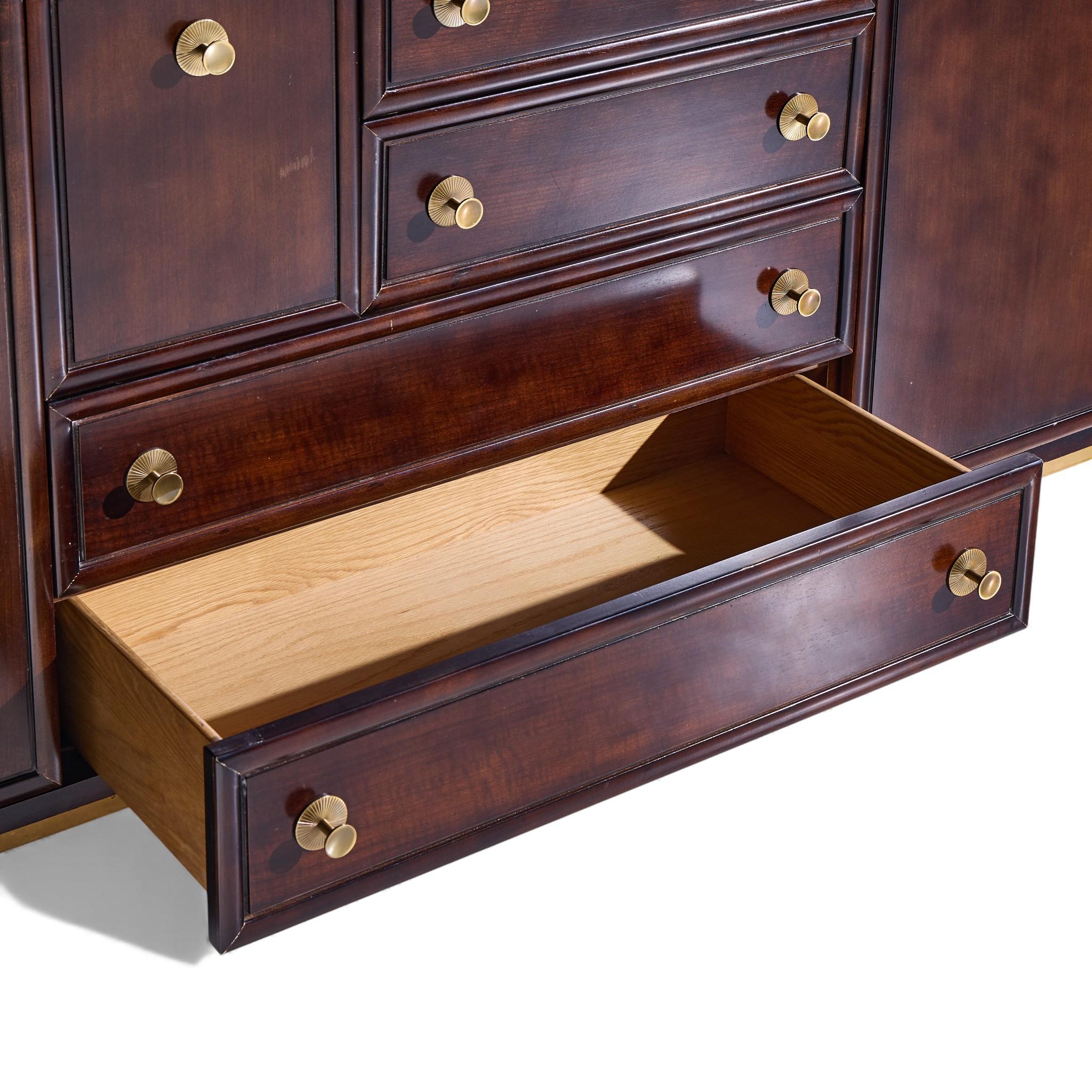 Laura Kirar for Baker Dansu Walnut and Brass Credenza in vendita 1