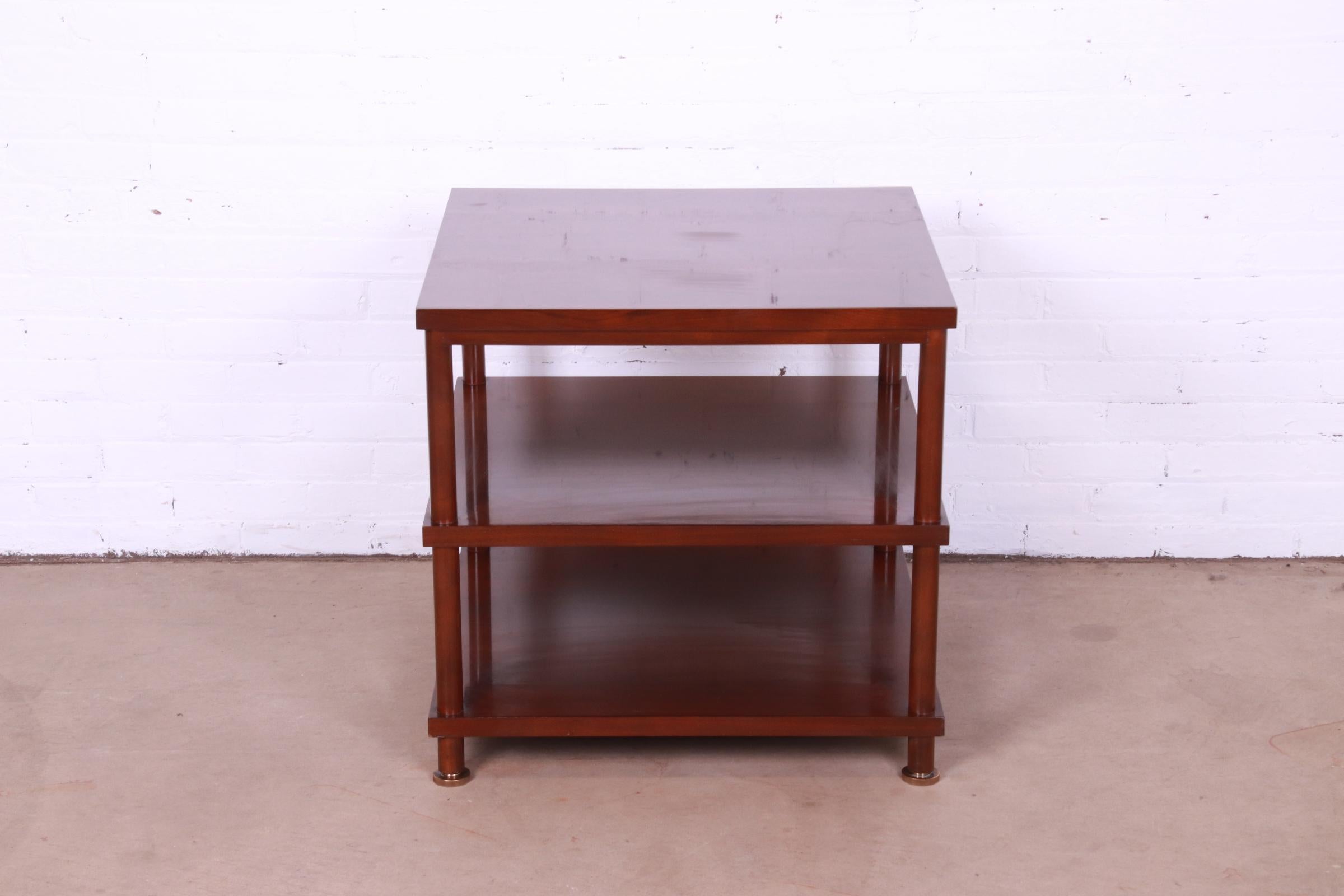 Modern Laura Kirar for Baker Furniture Mahogany Three-Tier Occasional Side Table