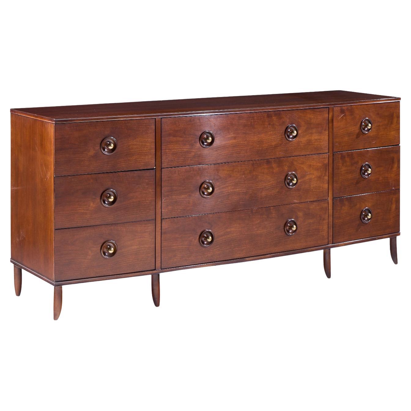 Laura Kirar for Baker No. 9100 Poignet Mahogany and Brass Lowboy Dresser