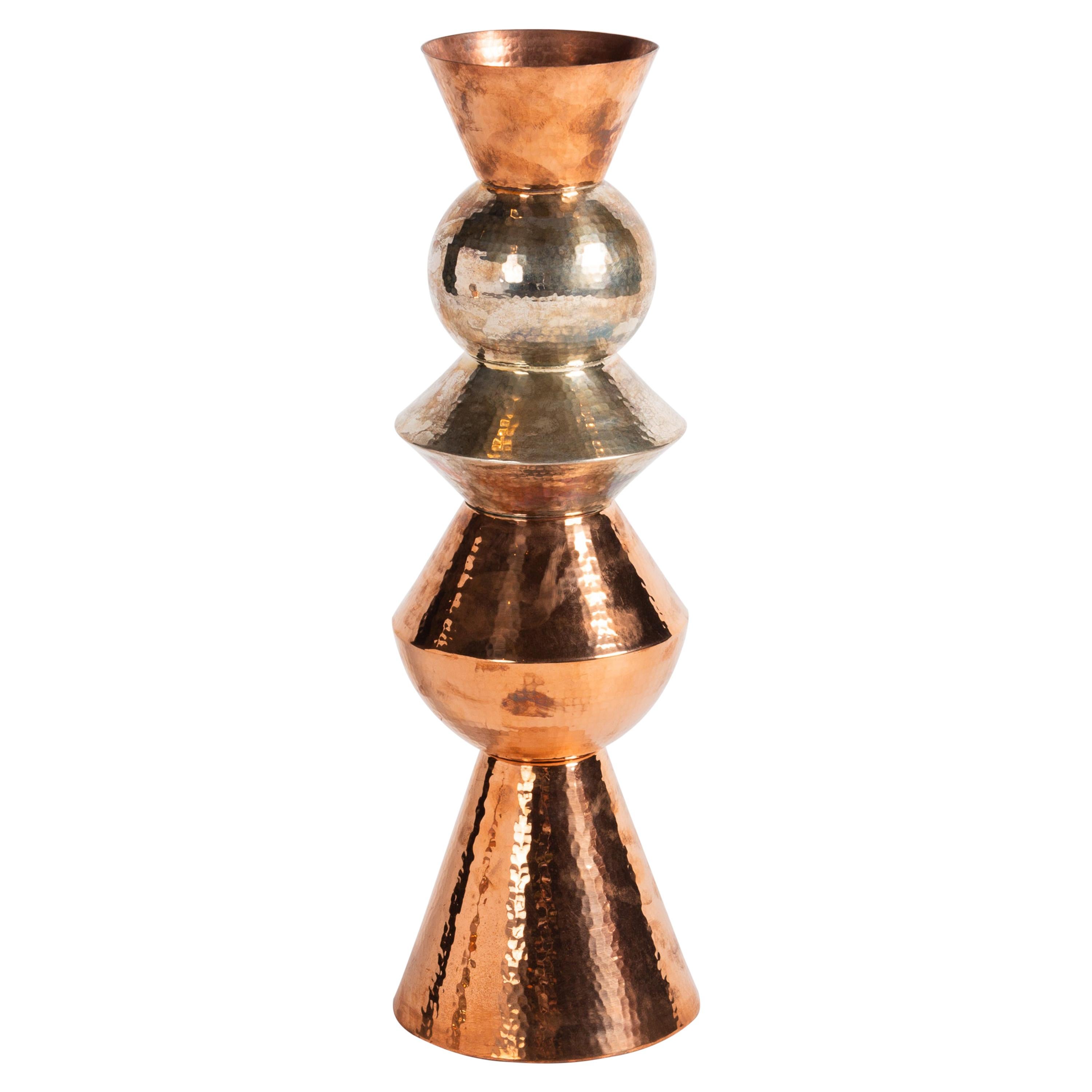 Laura Kirar, "Totem Jarron: Alto" Contemporary Copper Vessel, Mexico, 2018 For Sale