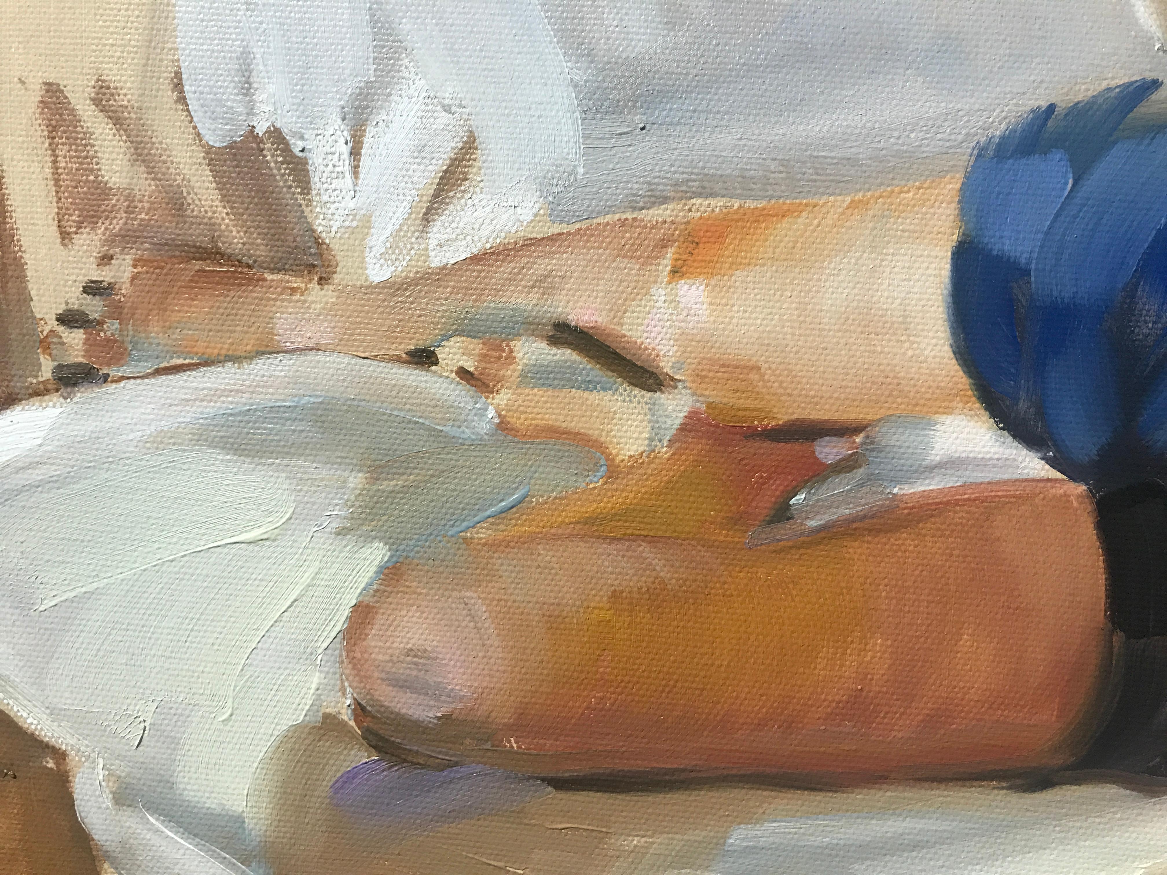 Alexandra Napping by Laura L. Shubert petite rectangle impressionist figure 1