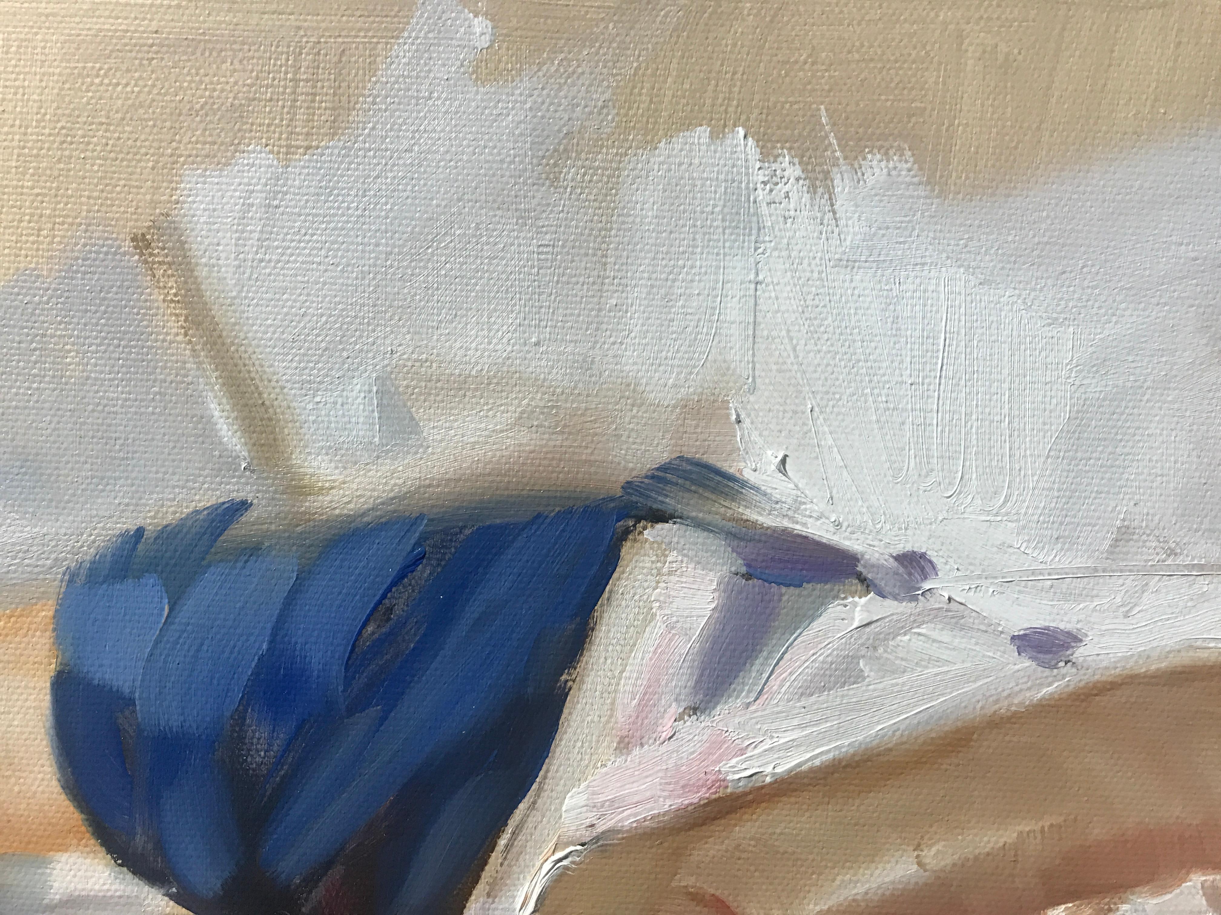 Alexandra Napping by Laura L. Shubert petite rectangle impressionist figure 2