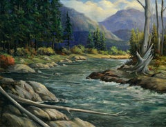 Mid Century Idaho Pack River Landscape