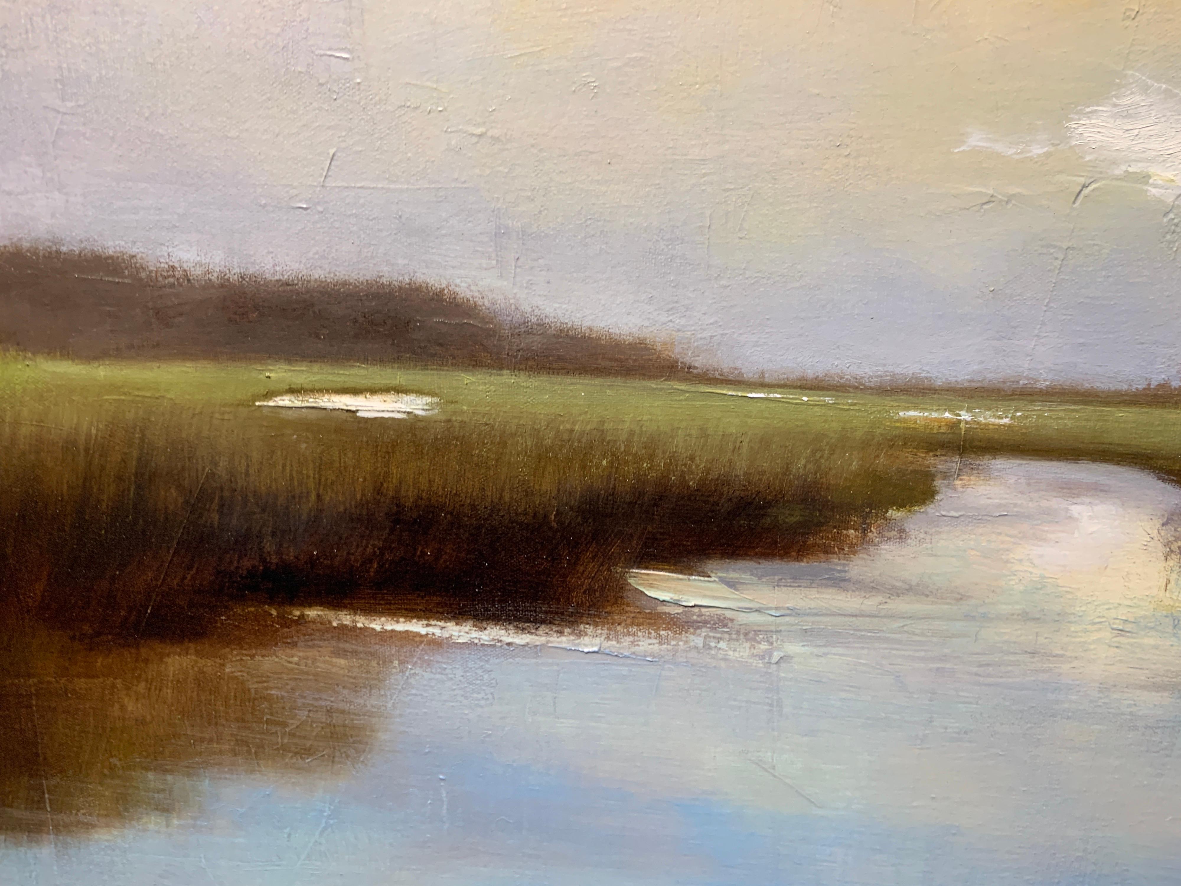 Peace and Quiet by Laura Lloyd Fontaine, Green and Blue Landscape Painting 3