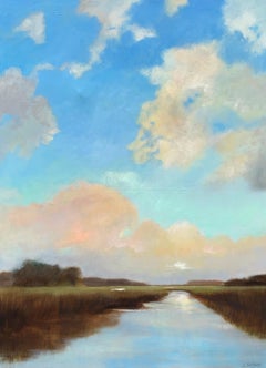 Peace and Quiet by Laura Lloyd Fontaine, Green and Blue Landscape Painting