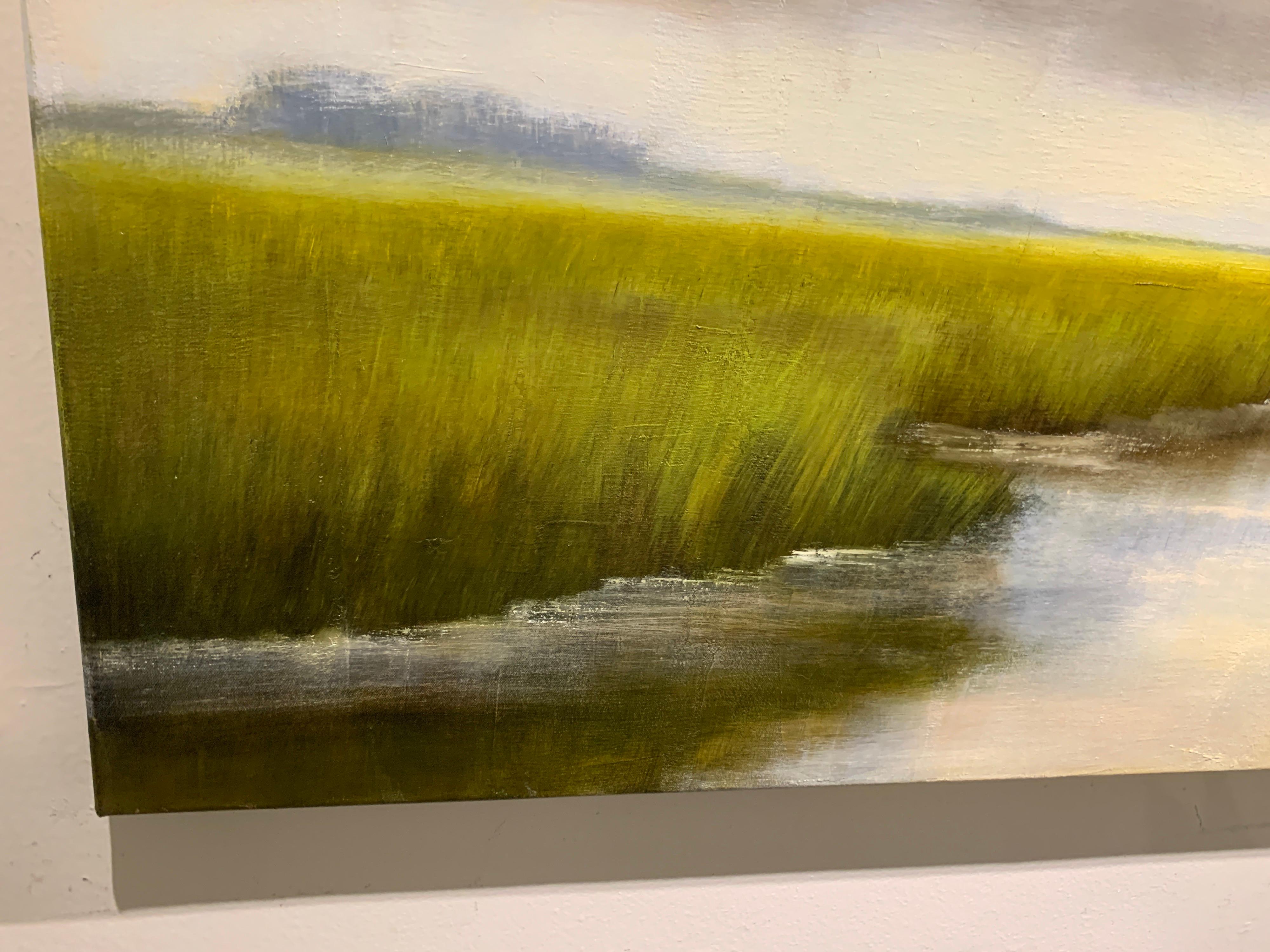 So Grateful by Laura Lloyd Fontaine, Green and Blue Landscape Painting 3