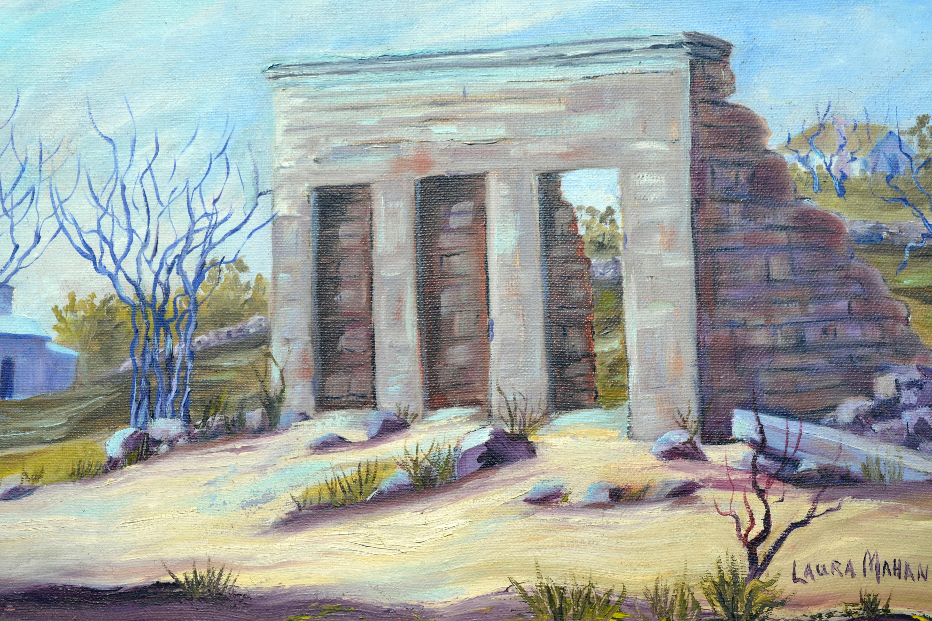 Paisaje de Mokelumne Hill, California - Painting impresionista estadounidense de Laura Mahan