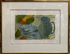 Crowded Table 2 by Laura McCarty, Framed Contemporary Still Life on Paper