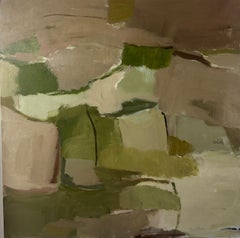Mauve Monday par Laura McCarty, grande toile abstraite contemporaine encadrée