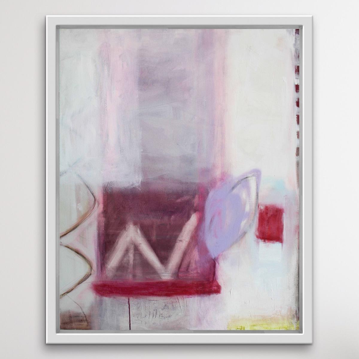 In This Moment, abstract art, pink art, original painting, affordable art For Sale 1