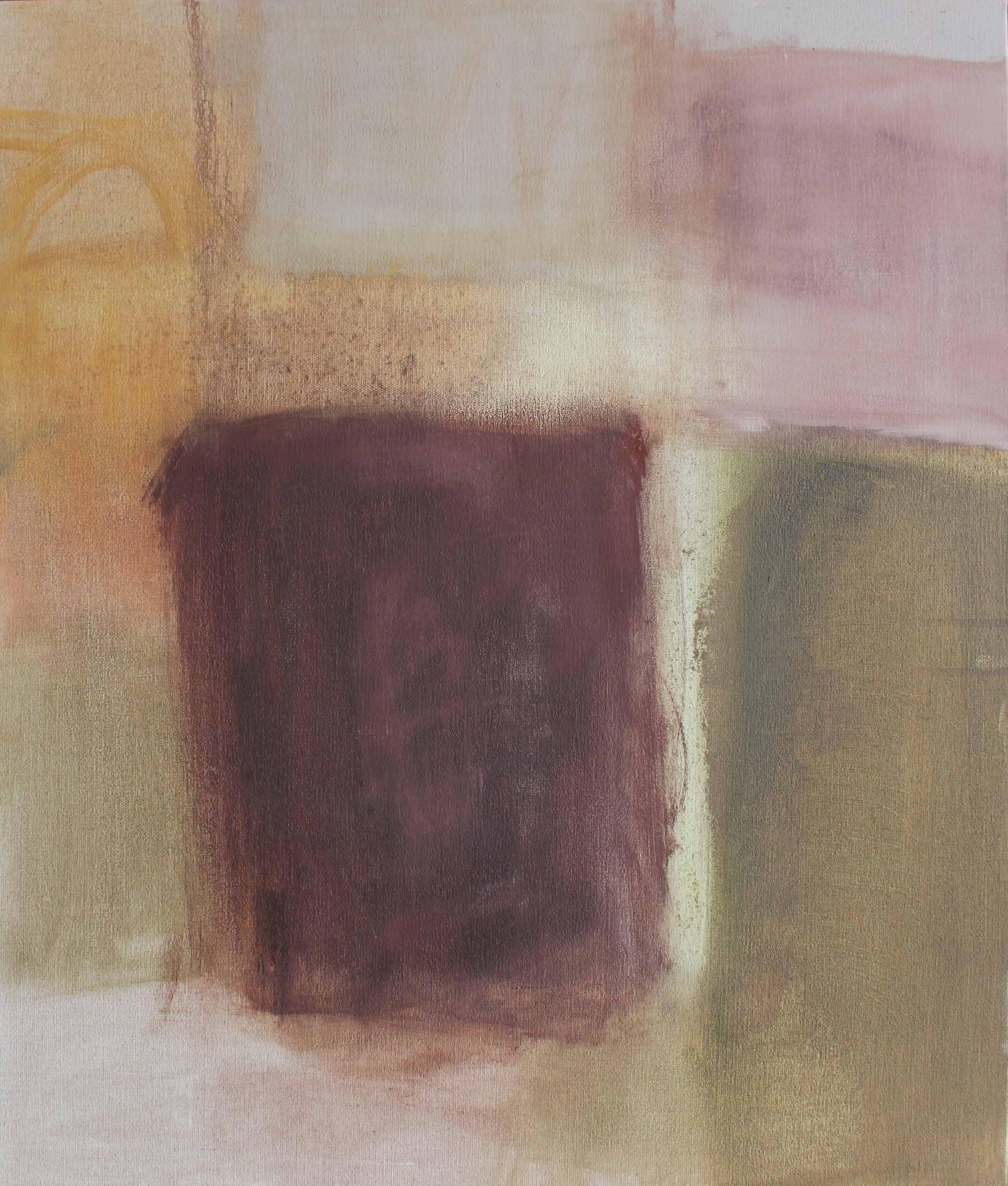 Laura Menzies Interior Painting - Seeing Beyond, Natural Abstract Artwork, Colourfield Painting, Muted Art