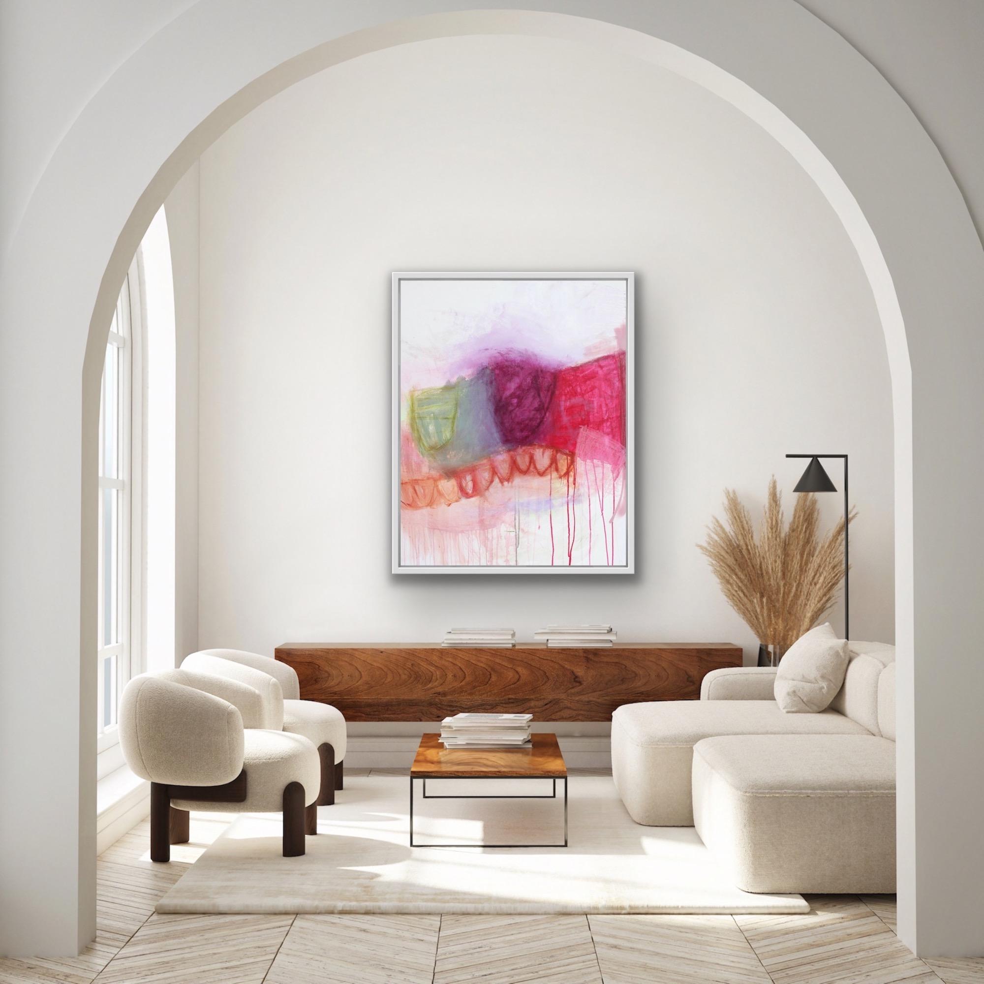 The Paths We Choose, Bright Contemporary Abstract Painting, Subtle Statement Art For Sale 3