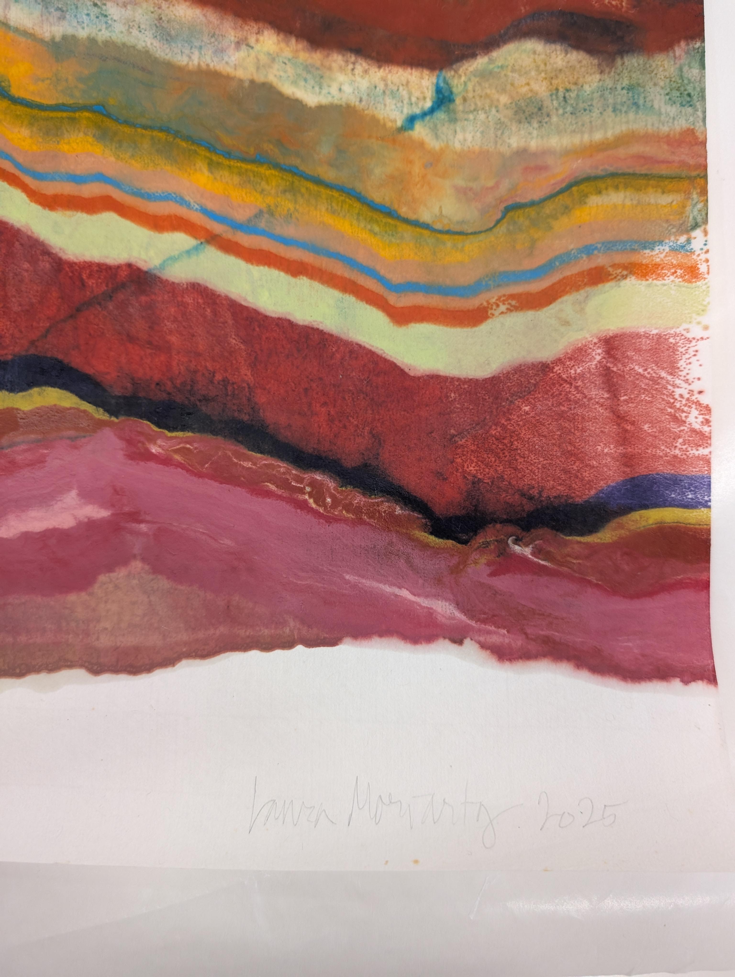 Historias acumuladas - Geología abstracta contemporánea Monotipo encáustico, 2025 en venta 5