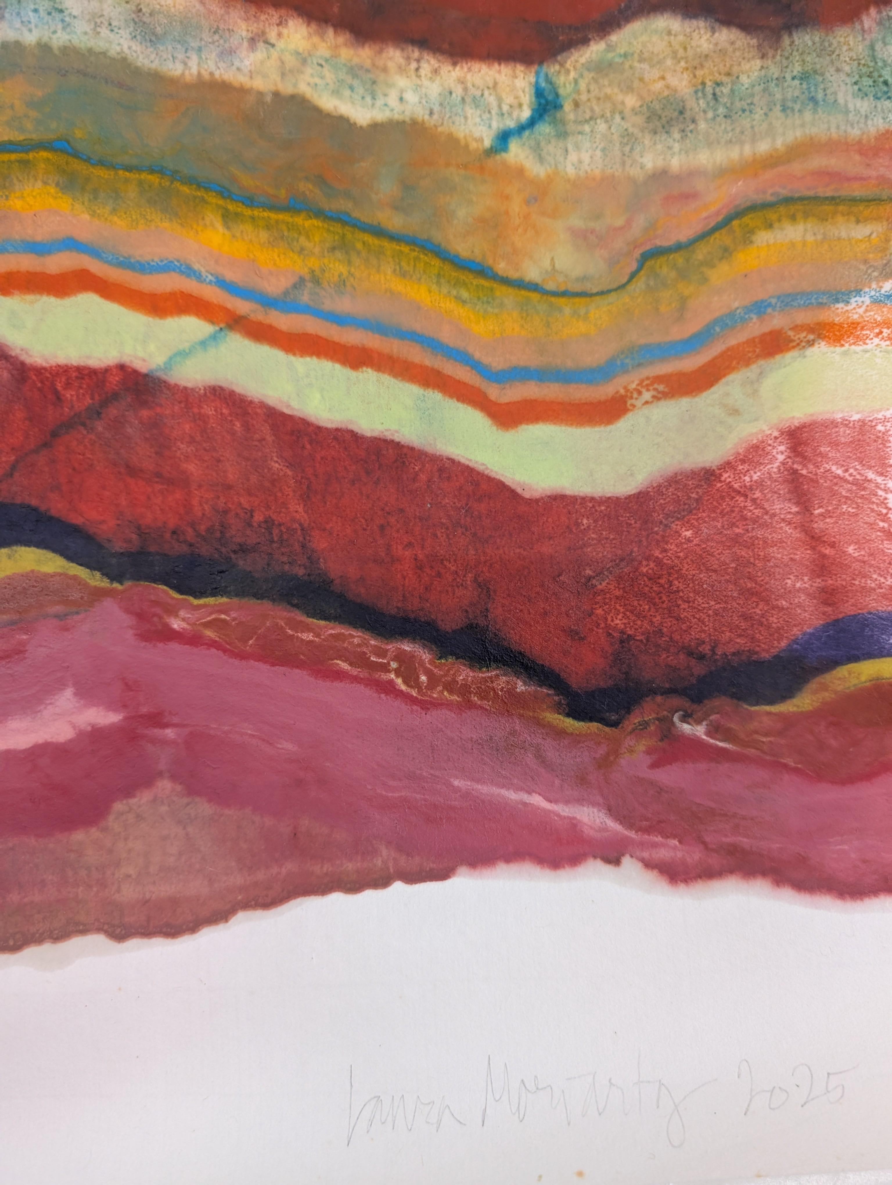 Historias acumuladas - Geología abstracta contemporánea Monotipo encáustico, 2025 en venta 6