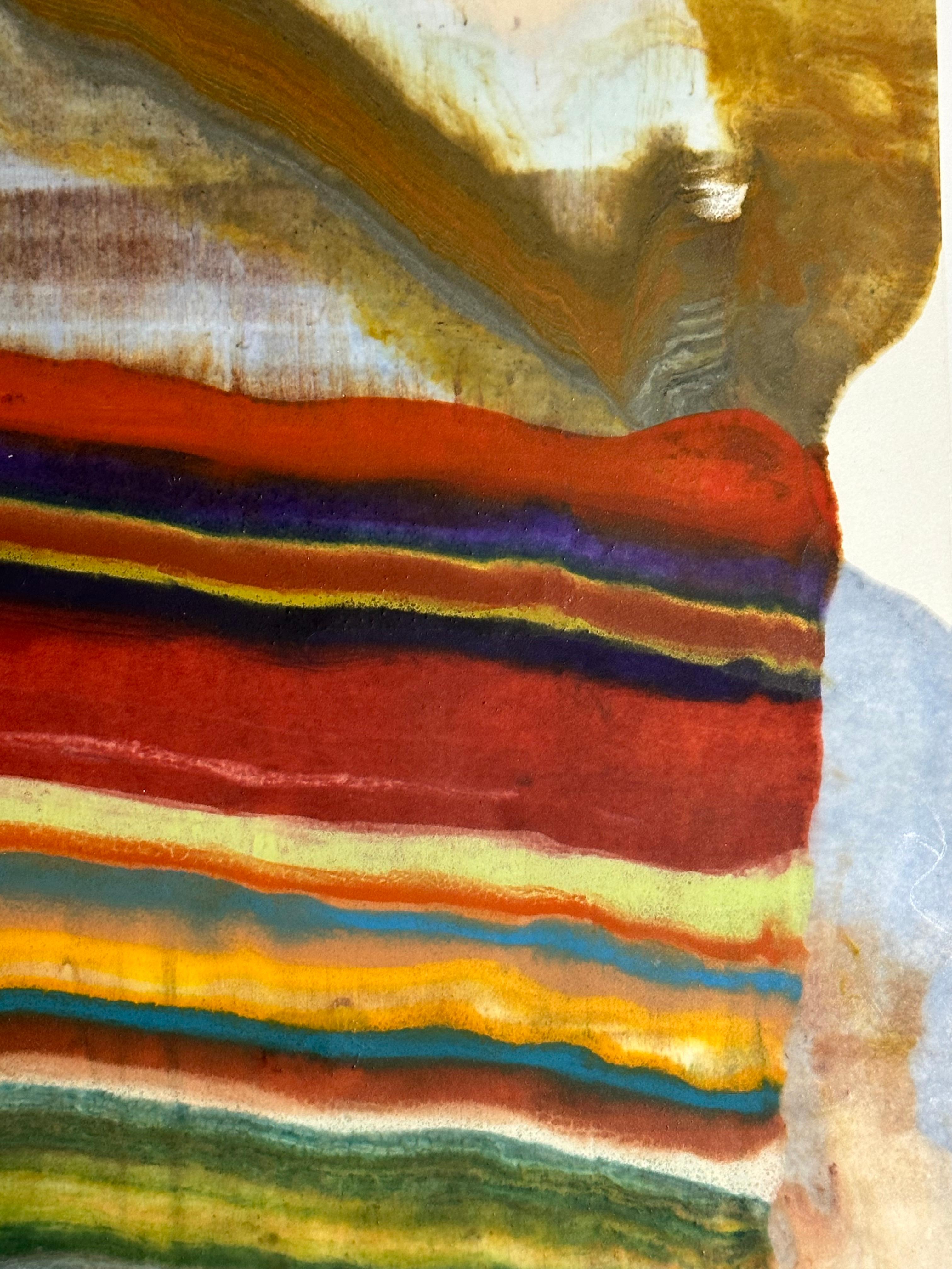 Ex Uno Plura Siete - Monotipo Encáustico Geológico Abstracto Contemporáneo, 2020 en venta 7