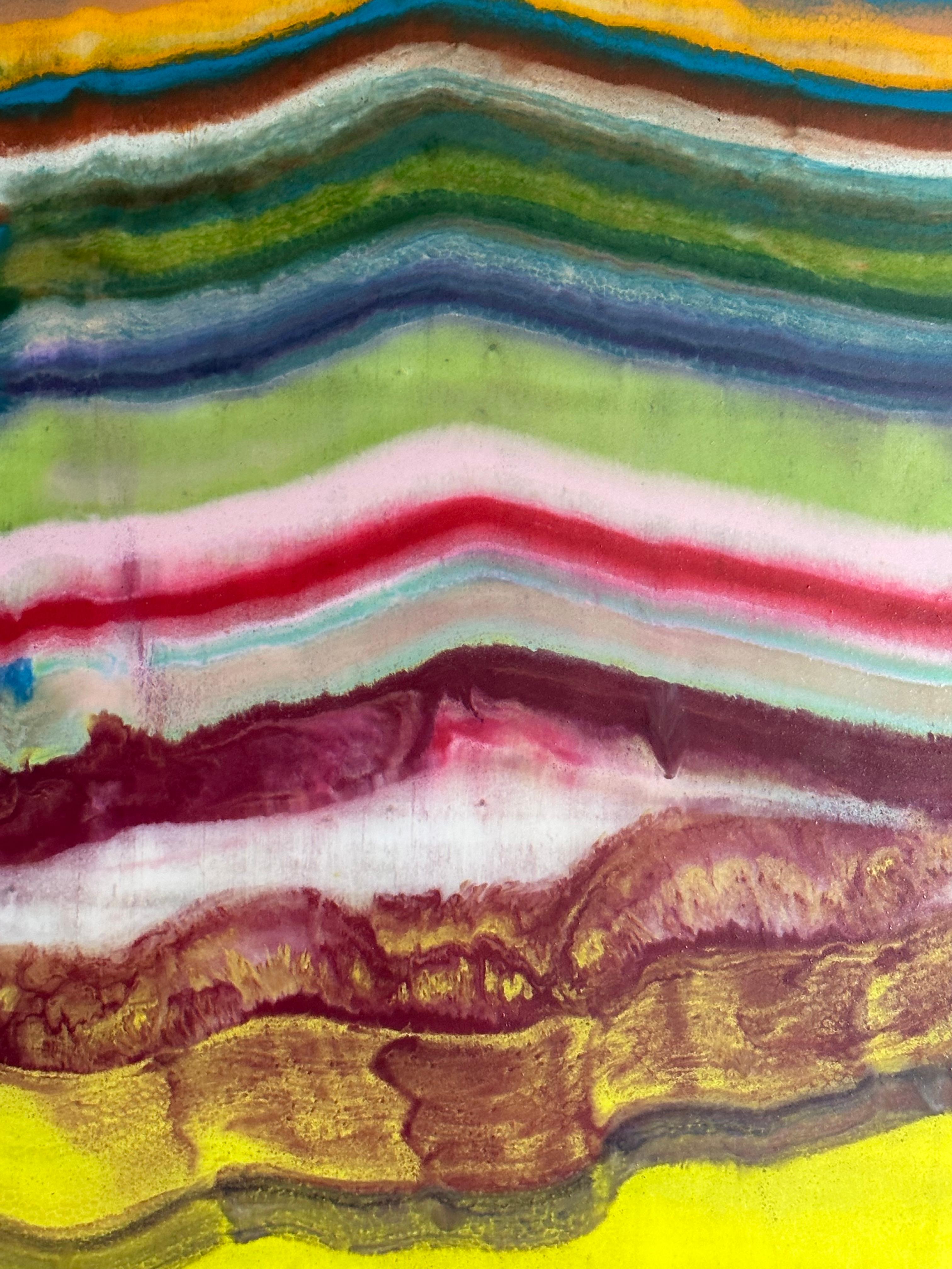 Ex Uno Plura Siete - Monotipo Encáustico Geológico Abstracto Contemporáneo, 2020 en venta 1
