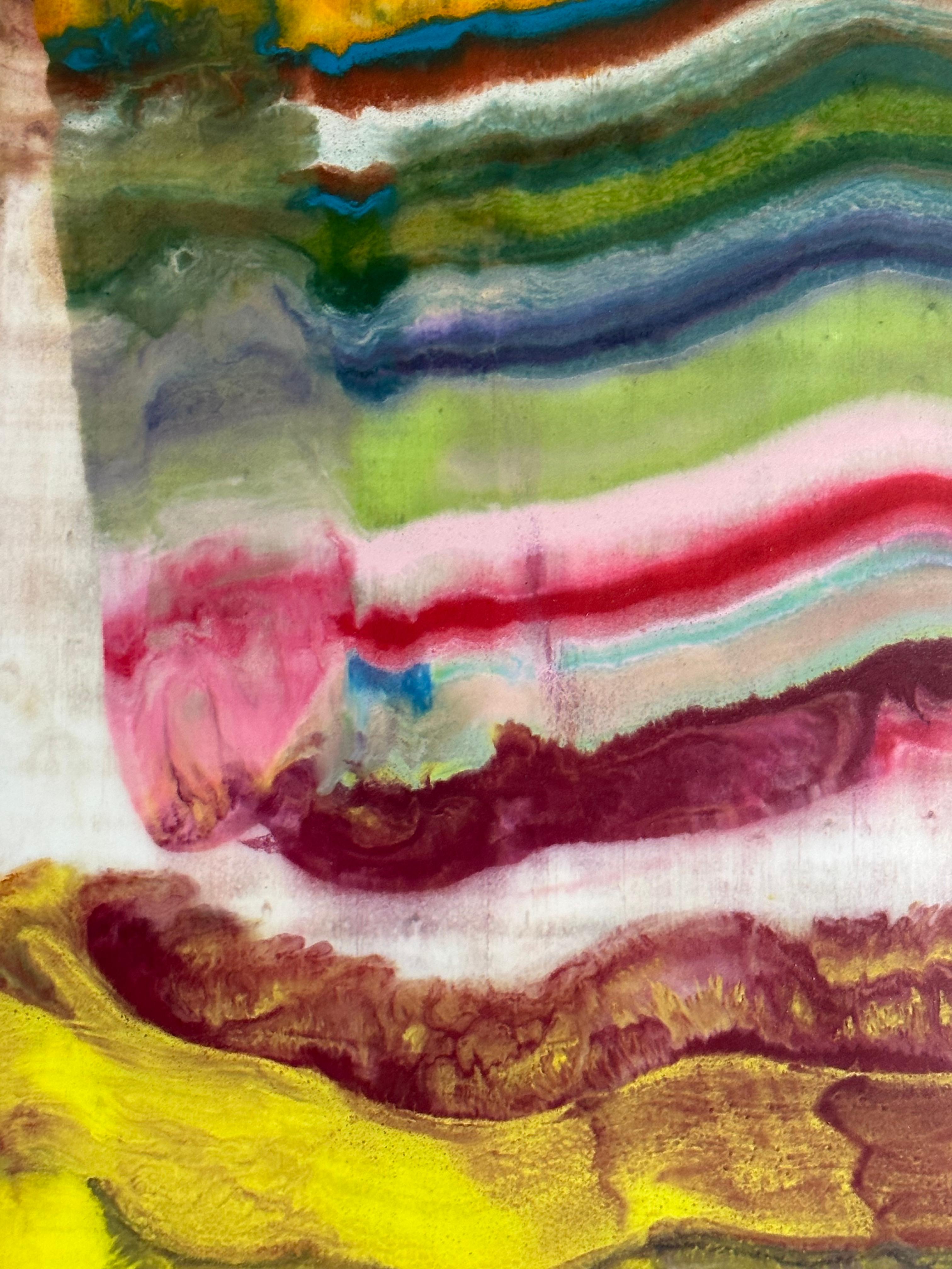 Ex Uno Plura Siete - Monotipo Encáustico Geológico Abstracto Contemporáneo, 2020 en venta 2