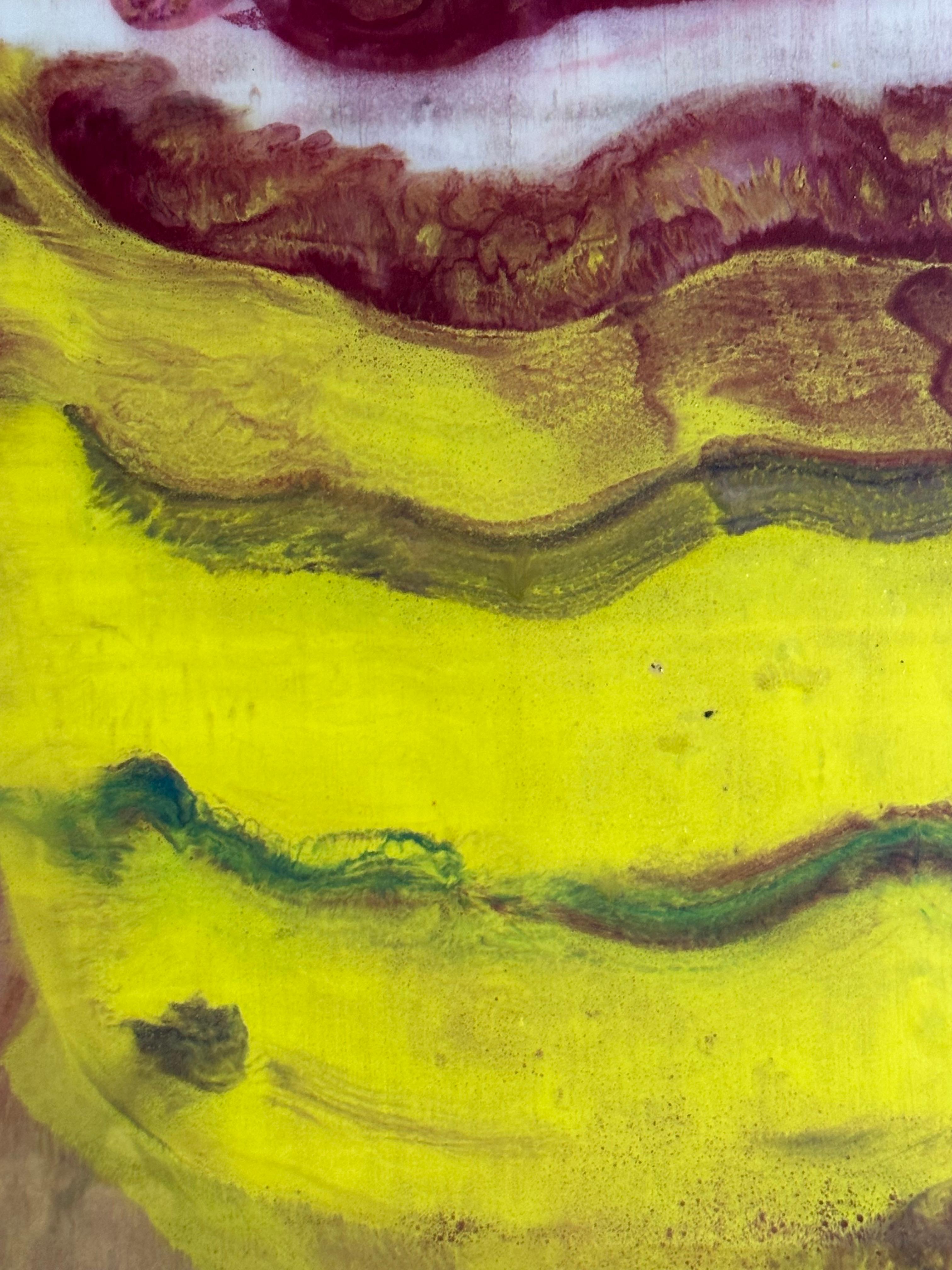 Ex Uno Plura Siete - Monotipo Encáustico Geológico Abstracto Contemporáneo, 2020 en venta 3