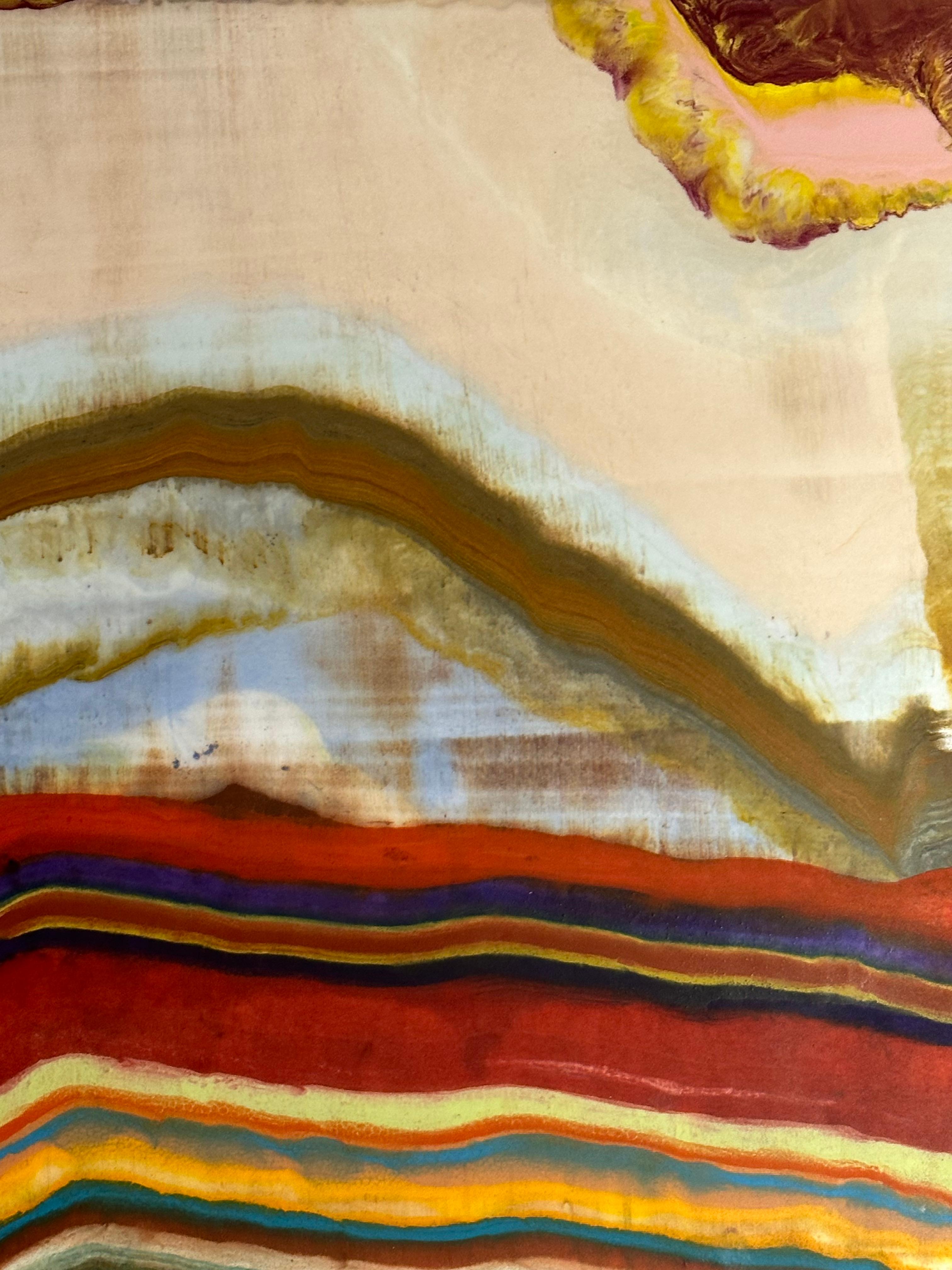 Ex Uno Plura Siete - Monotipo Encáustico Geológico Abstracto Contemporáneo, 2020 en venta 4