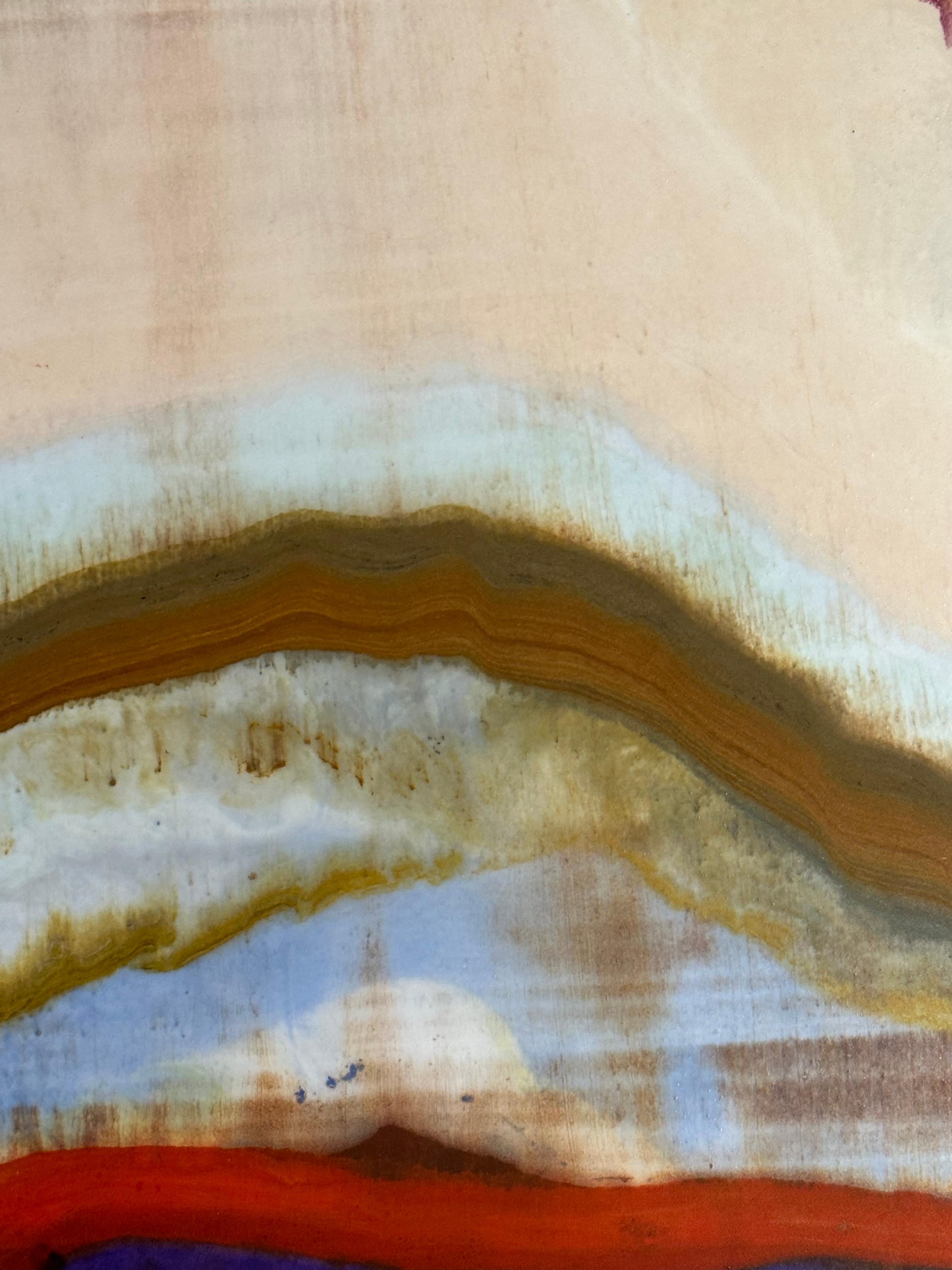 Ex Uno Plura Siete - Monotipo Encáustico Geológico Abstracto Contemporáneo, 2020 en venta 5