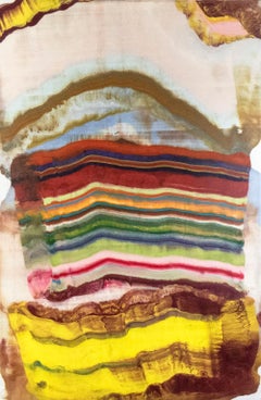 Ex Uno Plures Seven - Contemporary Abstract Geological Encaustic Monotype, 2020