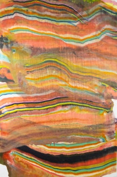 Talking to Rocks 10 - Contemporary Abstract Geological Encaustic Monotype, 2023