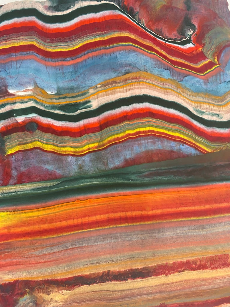 Laura Moriarty - Talking to Rocks 14 Burgundy Red, Light Blue, Orange ...