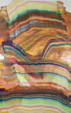 Talking to Rocks Three - Monotipo astratto contemporaneo a cera d'api, 2023