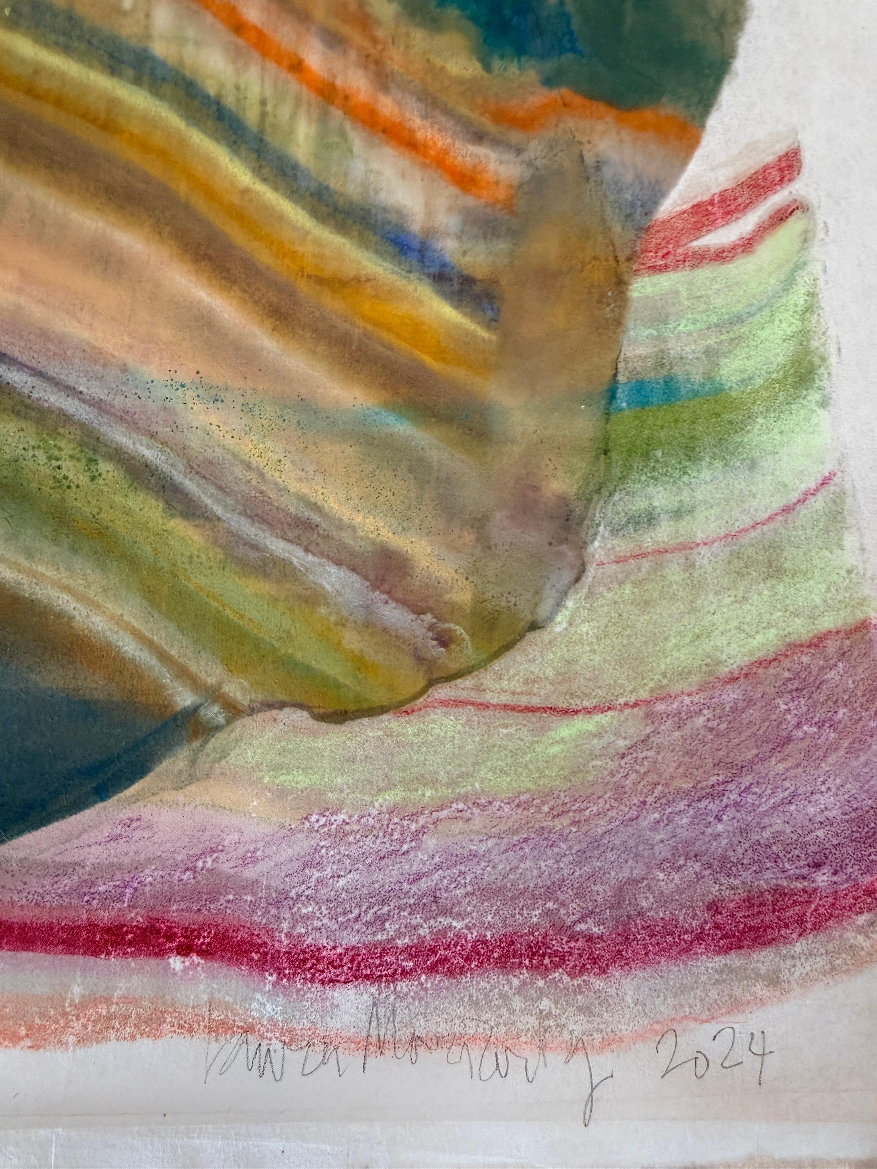 Tremendous Years of Recurrence - Abstrakte Geologie Enkaustik-Monotypie, 2024 im Angebot 5