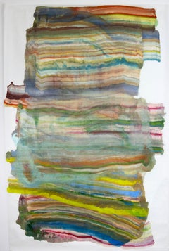 Tremendous Years of Recurrence - Géologie abstraite Monotype à l'encaustique, 2024