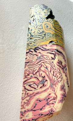 Flint Ten - Contemporary Abstract Geology Encaustic Sculpture, 2024